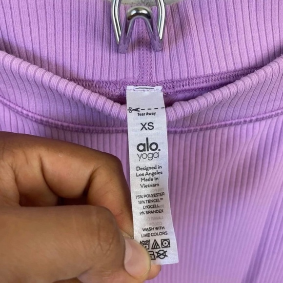 Alo Yoga Ribbed High-Waist 7/8 Blissful Legging - Picture 10 of 10